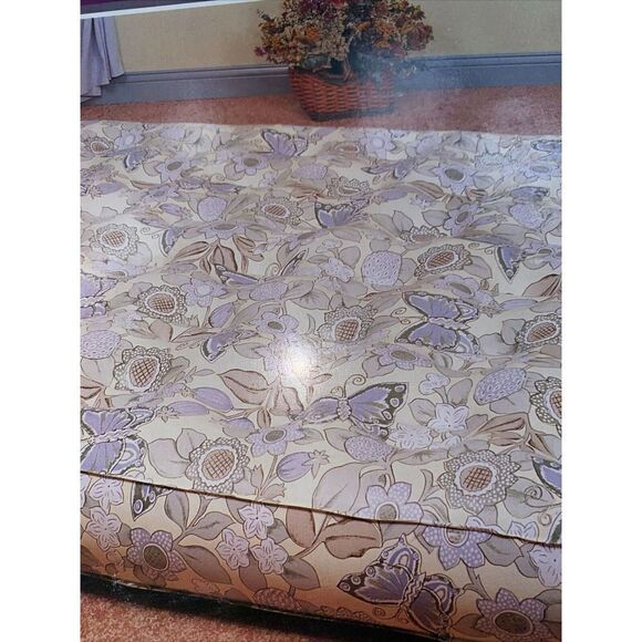 Vintage Intex Comfort Rest DESIGNER Air Bed 78”x 58” Mattress CREAM Flower RARE - Picture 2 of 12